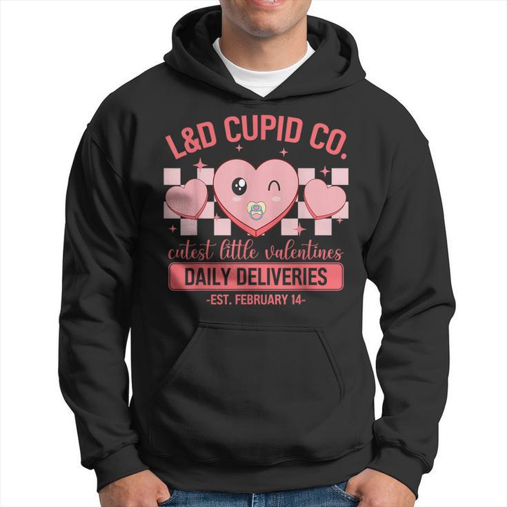 L&D Cupid Co Funny Labor And Delivery Valentines Day  Hoodie