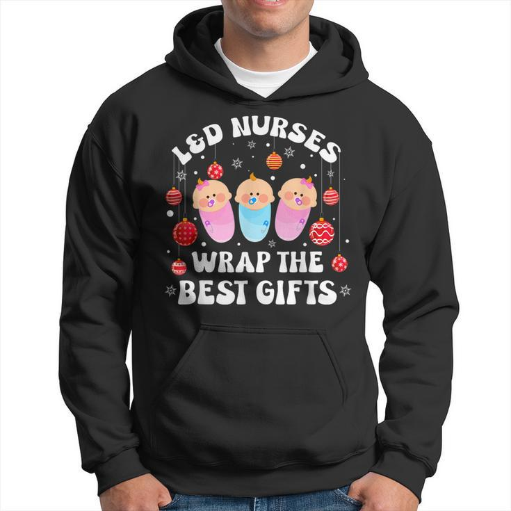 L&D Labor And Delivery Nurses Wrap The Best Presents  Men Hoodie Graphic Print Hooded Sweatshirt