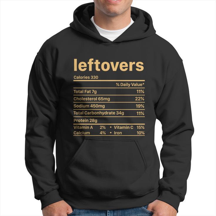 Leftovers Nutrition Facts Funny Thanksgiving Christmas Food Hoodie