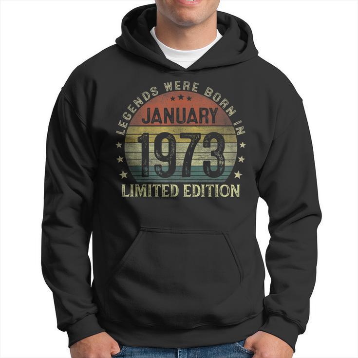 Legenden Wurden Im Januar 1973 Geschenk 50 Geburtstag Mann V5 Hoodie