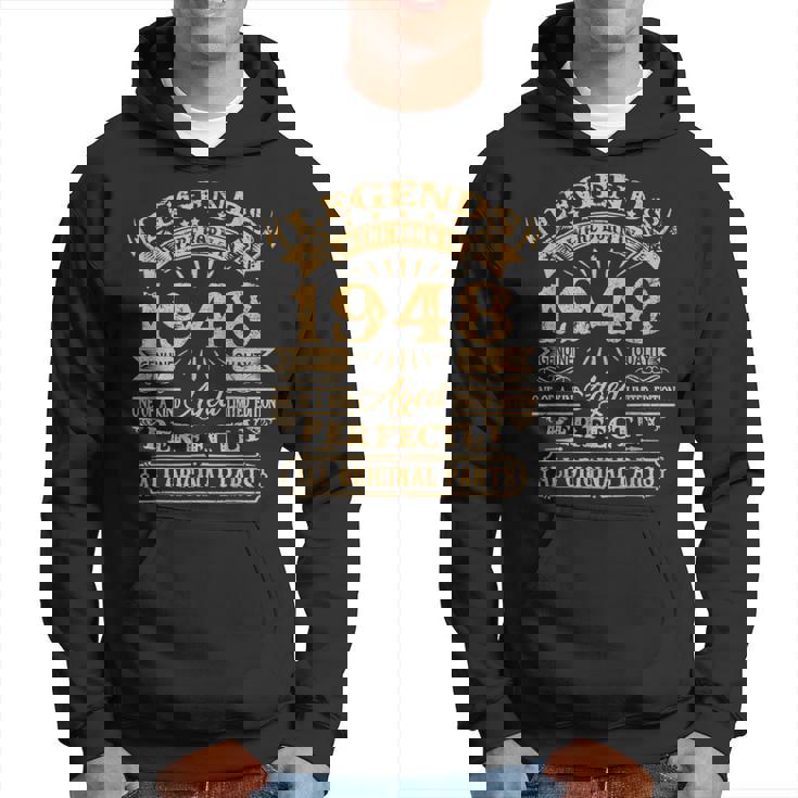 Legends Born In 1948 Vintage 75Th Birthday 75 Years Old V2 Hoodie