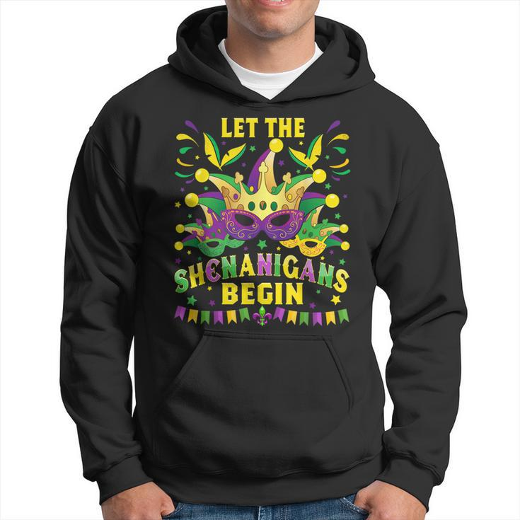 Let The Shenanigans Begin Mardi Gras Carnival Costume Party  Hoodie