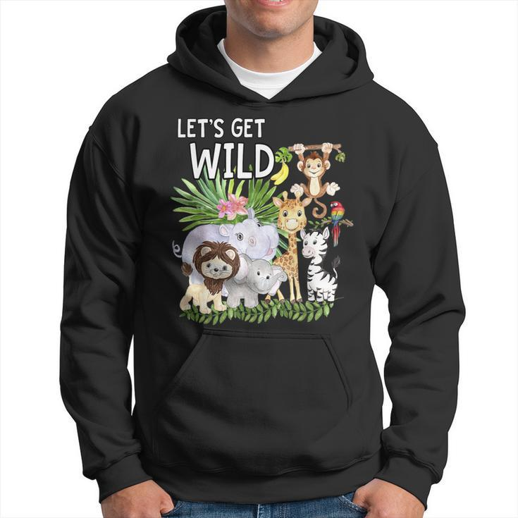 Lets Get Wild Zoo Animals Safari Party A Day At The Zoo Hoodie