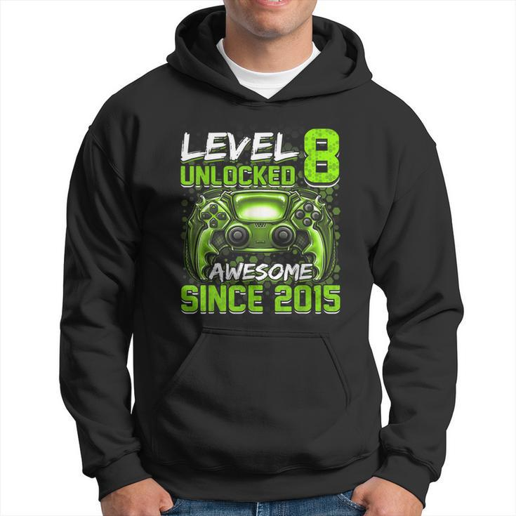 Level 8 Unlocked Awesome Since 2015 8Th Birthday Gaming  V3 Hoodie