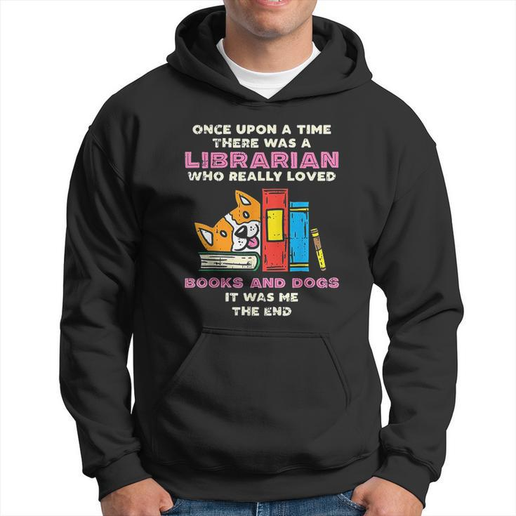Librarian Books And Dogs Pet Lover Library Worker Men Hoodie