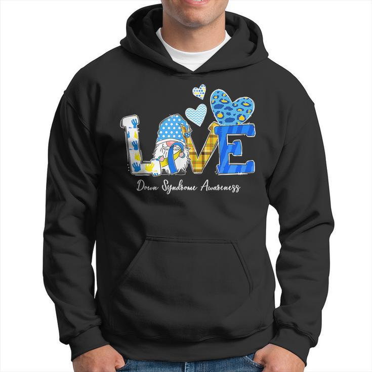 Love World Down Syndrome Day Awareness Leopard Gnome Ribbon  Hoodie
