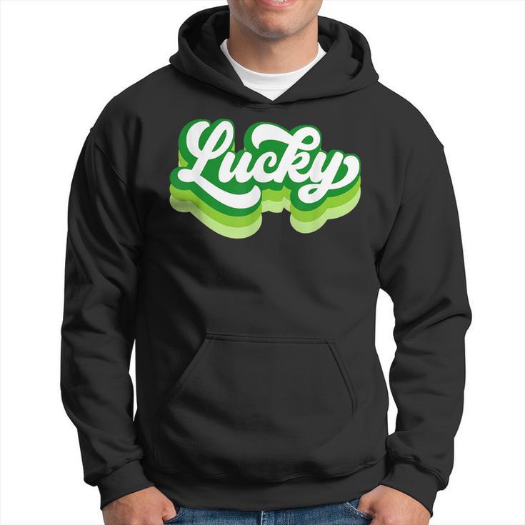 Lucky Green Retro St Patricks Day Funny Irish  Hoodie