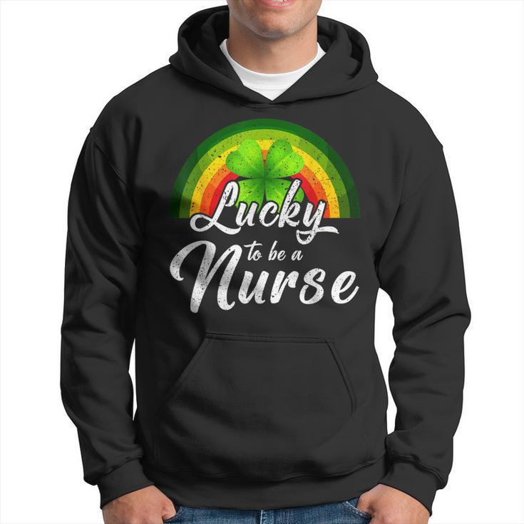 Lucky To Be A Nurse St Patricks Day Rainbow Funny Gifts  Hoodie