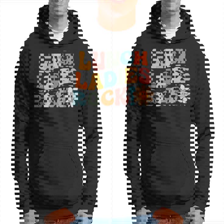 Lunch Ladies Rock - Retro Lunch Ladies Squad Cafeteria Crew Hoodie