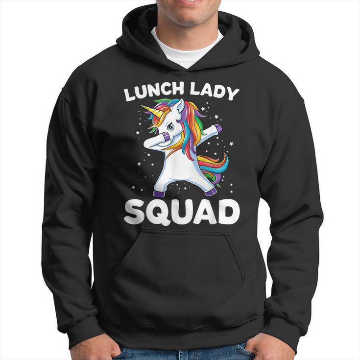 Lunch Lady Squad Dabbing Unicorn Funny Lunch Ladies Gift Hoodie
