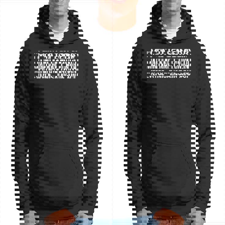 Maintenance Technician Job Title Maintenance Technician Hoodie