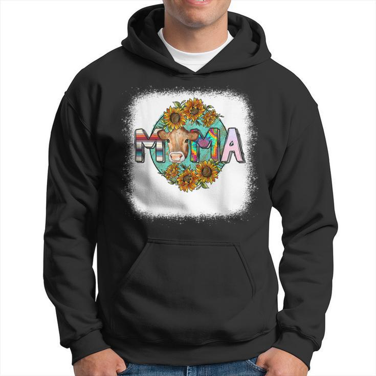 Mama Cow Print Sunflower For Mothers Day Cow Lovers Hoodie