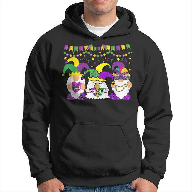 Mardi Gras Gnome Holding Mask Love Mardi Gras Costume Outfit  Hoodie