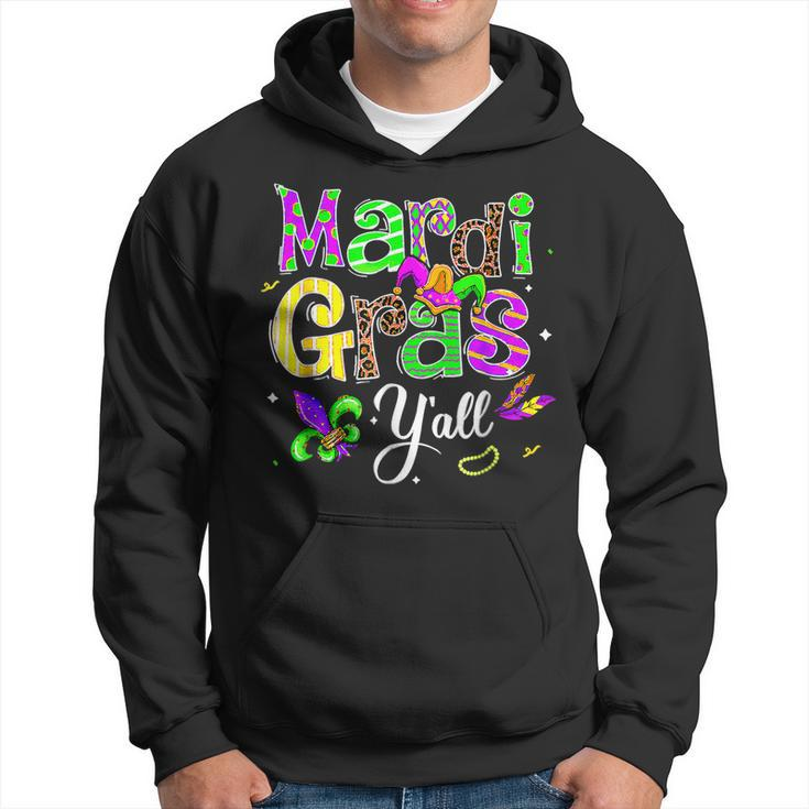 Mardi Gras Yall Funny Vinatage New Orleans Party Carnival Hoodie