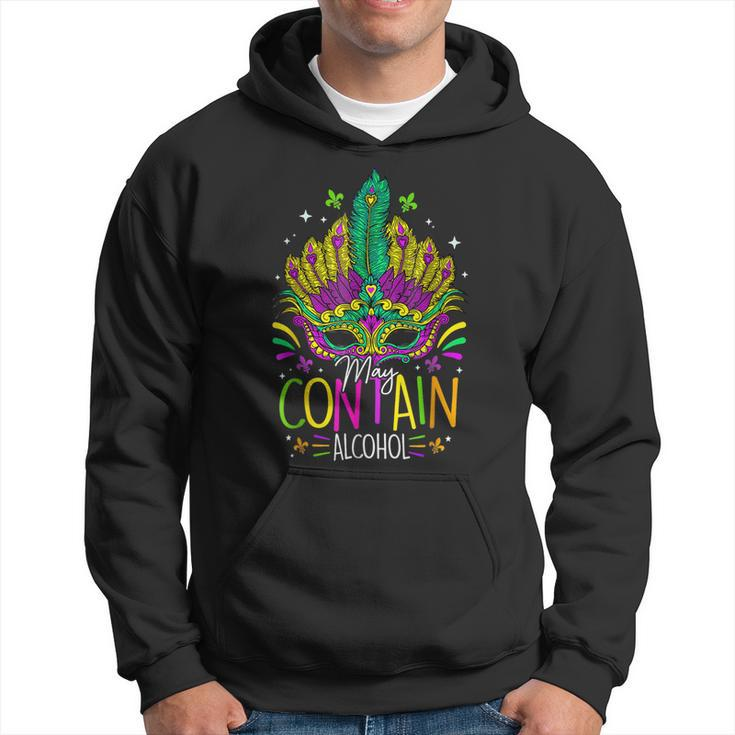 May Contain Alcohol Funny Mardi Gras Parade Costume  Hoodie