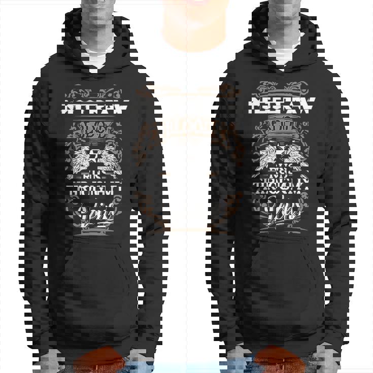 Mccraw Name Gift Mccraw Blood Runs Through My Veins Hoodie