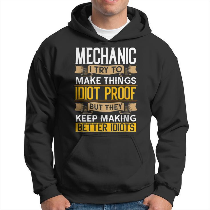Mechanic Sarcastic Graphic Funny Repair Shop Hoodie