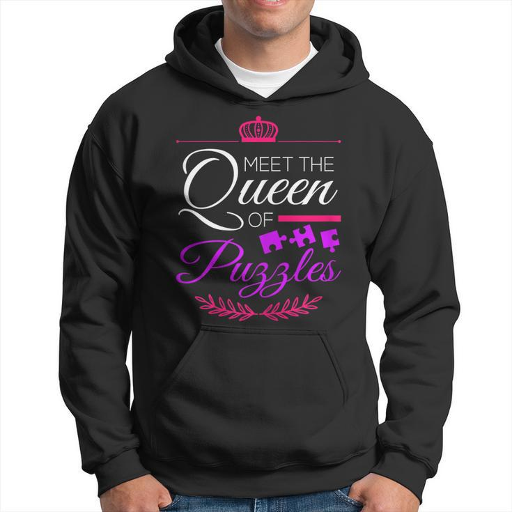 Meet The Queen Of Puzzles Queen Puzzle Kooky Puzzle Lovers Men Hoodie Graphic Print Hooded Sweatshirt