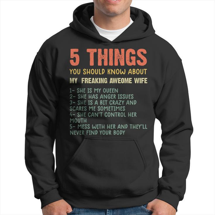 Mens 5 Things You Should Know About My Wife She Is My Queen  Hoodie