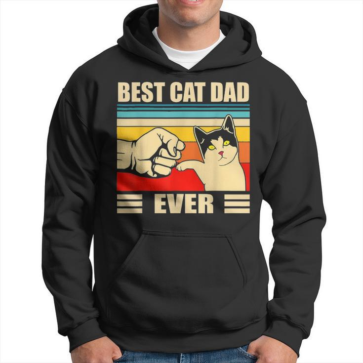 Mens Best Cat Dad Ever Funny Cat Daddy Man Fathers Day Gift Hoodie