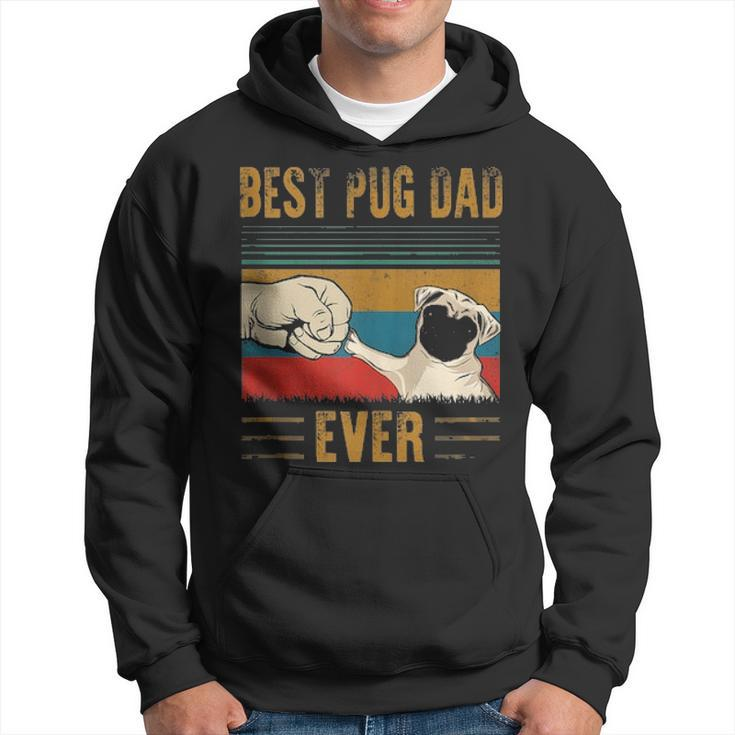 Mens Best Pug Dad Ever Funny Pug Daddy Fathers Day Gifts Hoodie