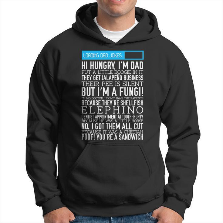 Mens Dad Jokes  Funny Fathers Day Gift Loading Puns Hoodie