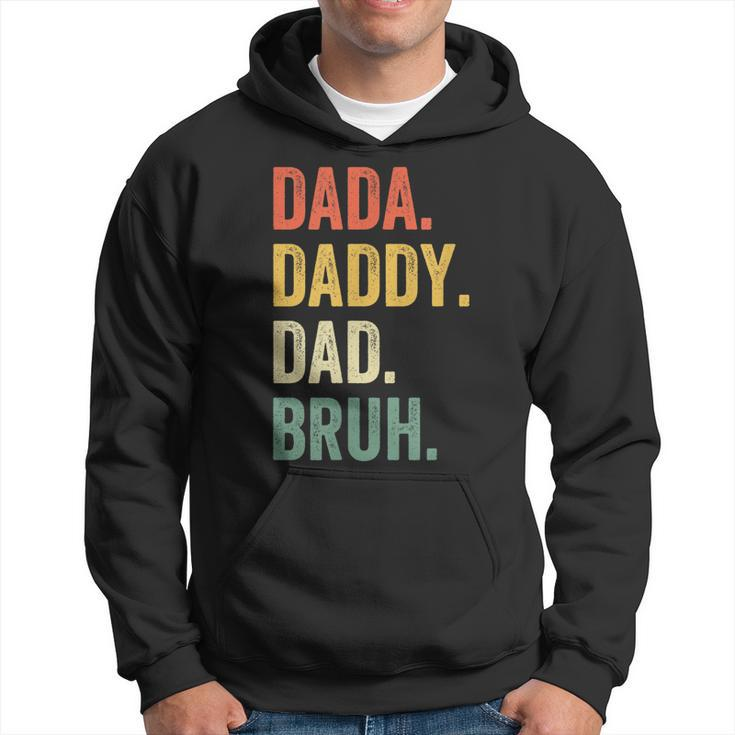 Mens Dada Daddy Dad Bruh Fathers Day Funny Dad Life Vintage  Hoodie