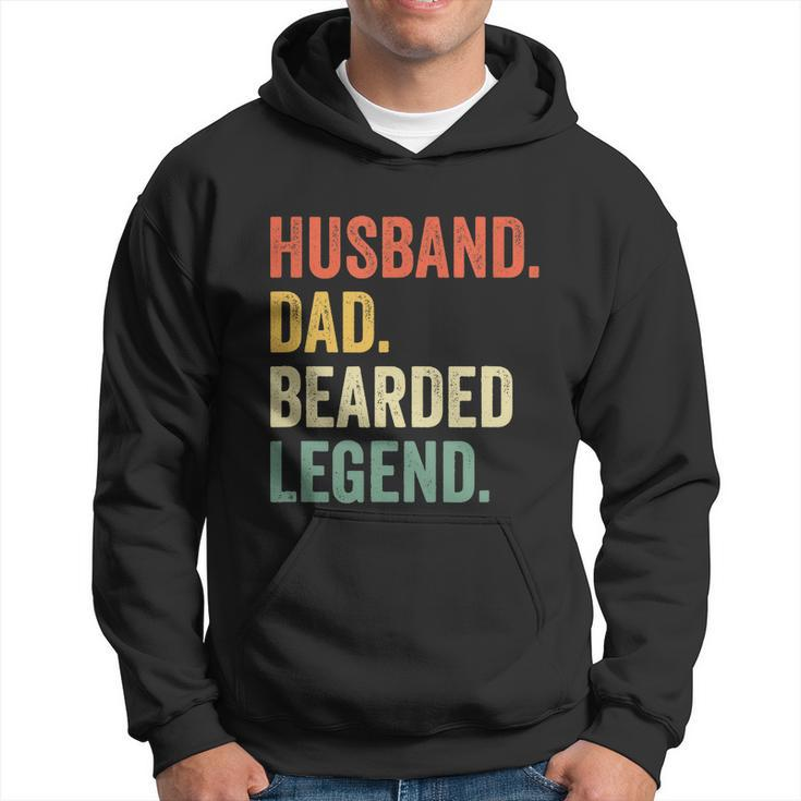 Mens Funny Bearded Husband Dad Beard Legend Vintage Gift Hoodie