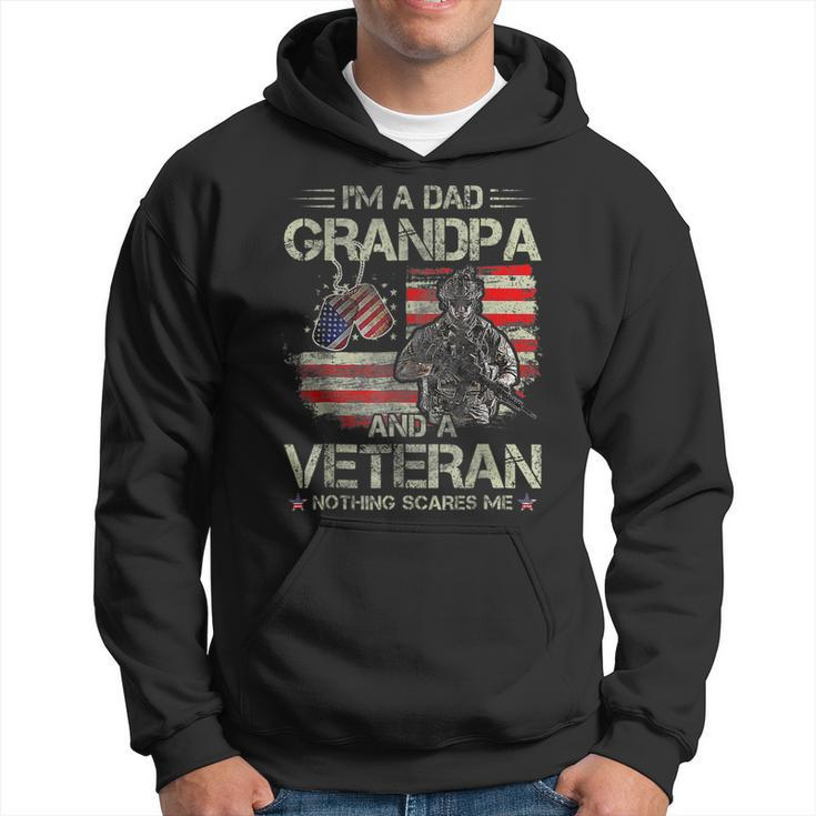 Mens Funny Im A Dad Grandpa Veteran Us Dad Gift Fathers Day  Hoodie