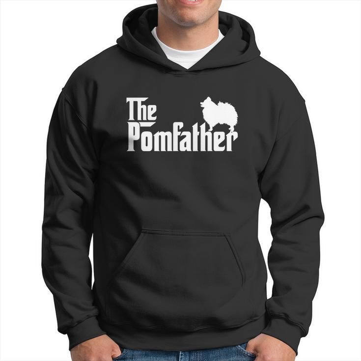 Mens Funny Pomeranian Father Dad The Pom Father Dog Lover Hoodie