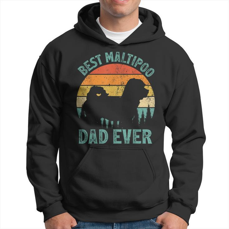 Mens Funny Vintage Best Maltipoo Dad Ever Fathers Day  Hoodie