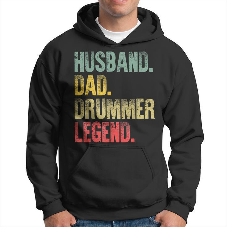 Mens Funny Vintage Gift  Husband Dad Drummer Legend Retro  Hoodie