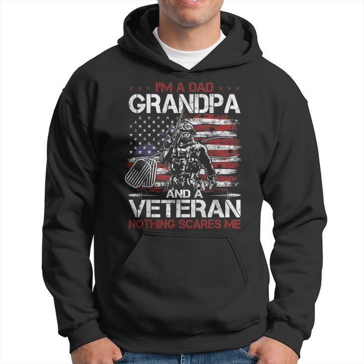 Mens Grandpa  For Men Fathers Day Im A Dad Grandpa Veteran  Hoodie