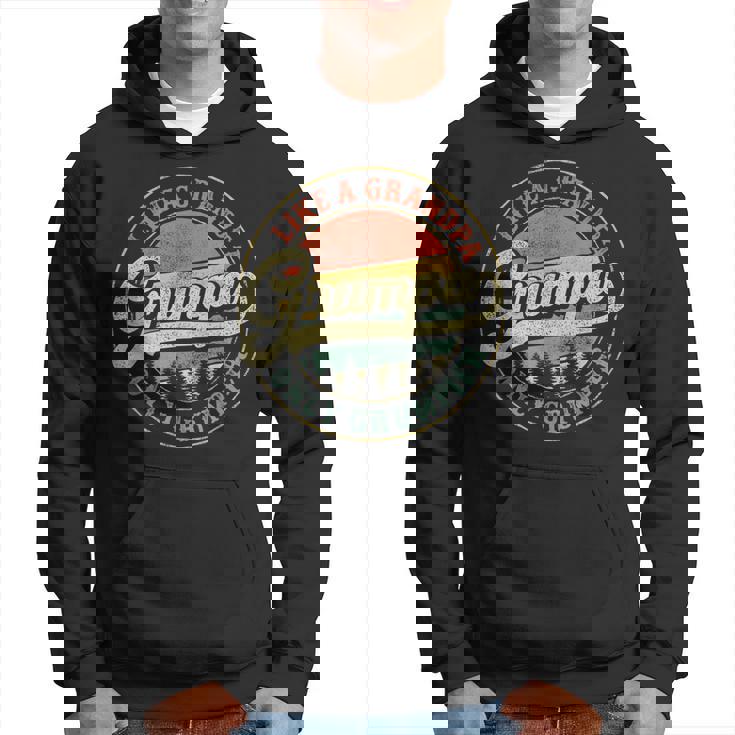 Mens Grumpa Like A Grandpa Only Grumpier Retro Grumpa Definition  Hoodie