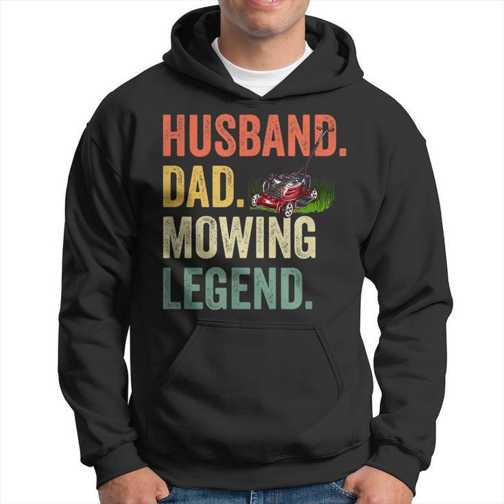 Mens Husband Dad Mowing Legend Lawn Care Gardener Father Funny  V2 Hoodie