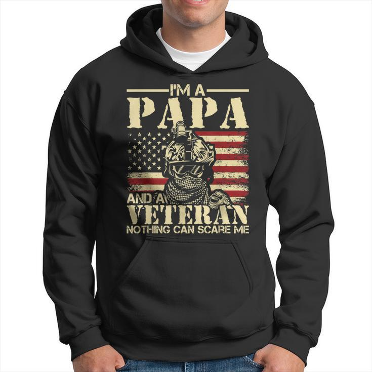 Mens Im A Papa And A Veteran - Patriotic Usa American Flag  Hoodie