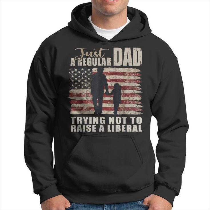 Mens Just A Regular Dad And Daughter Trying Not To Raise Liberals  Hoodie