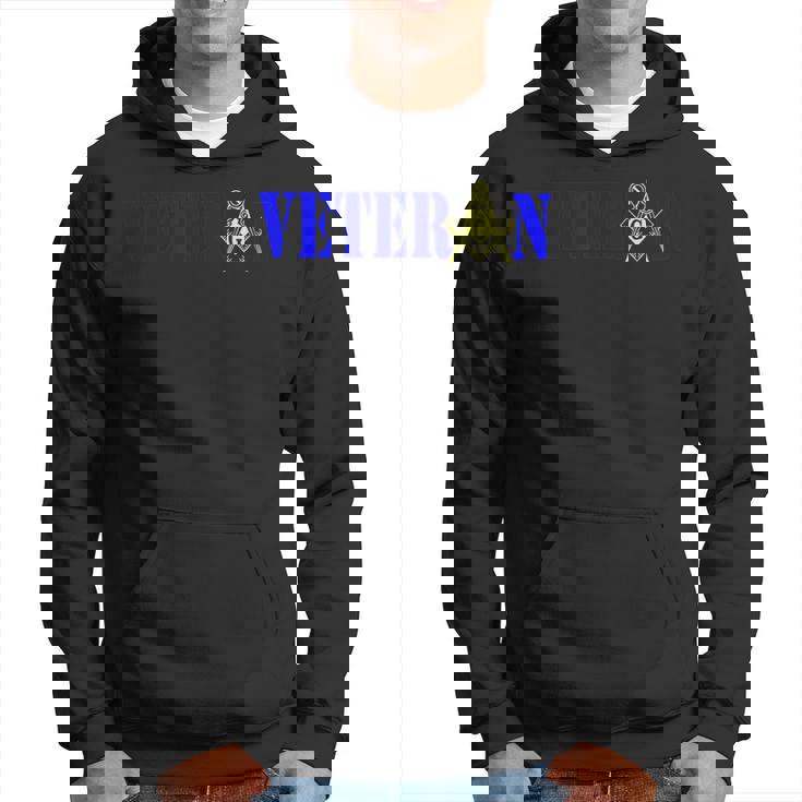 Mens Masonic Military Veteran Mason Square And Compass Freemason Hoodie