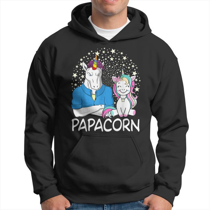 Mens Papacorn Unicorn Dad And Baby Daddy Fathers Day  Hoodie