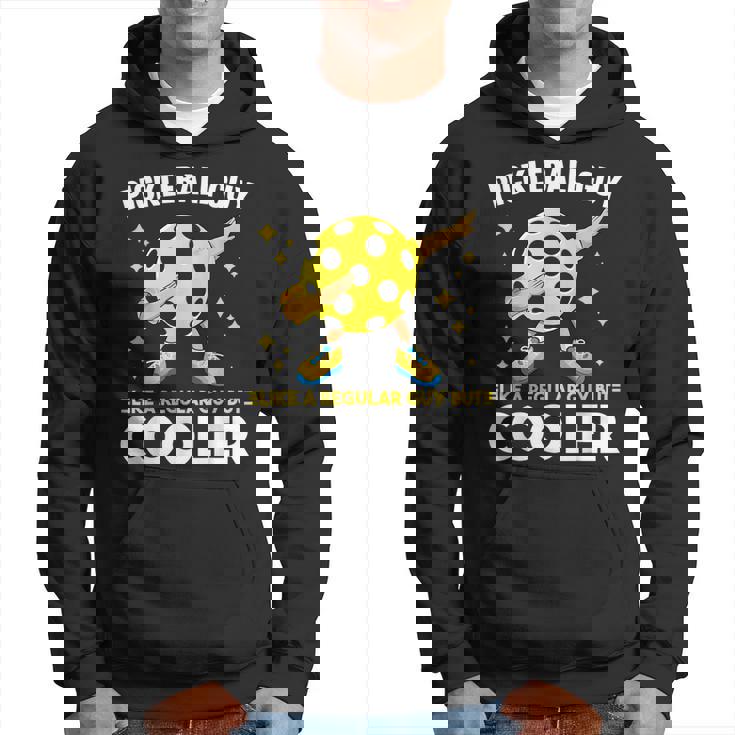 Mens Pickleball For Men Funny Dabbing Pickleball Guy Hoodie