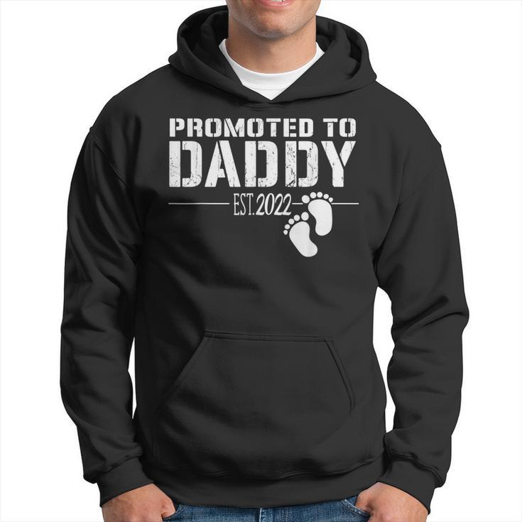 Mens Promoted To Daddy 2022 Funny Gift For New Dad First Time Dad  Hoodie