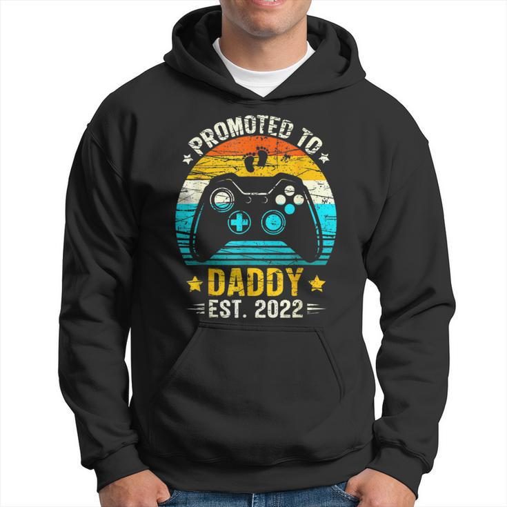 Mens Promoted To Daddy Est 2023 First Time Daddy  Hoodie
