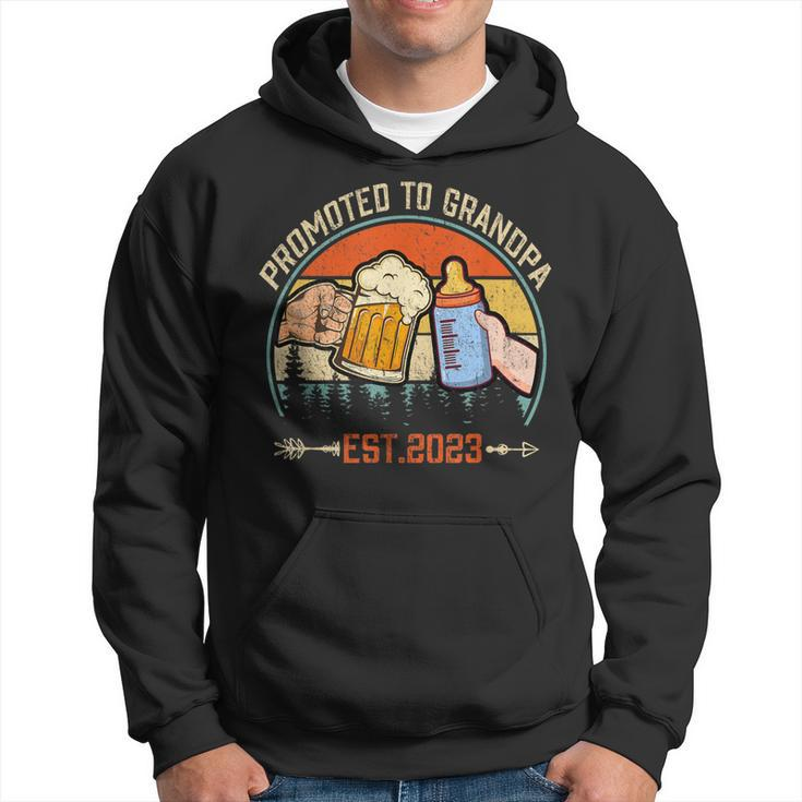 Mens Promoted To Grandpa 2023 Funny  For New Grandpa  Hoodie