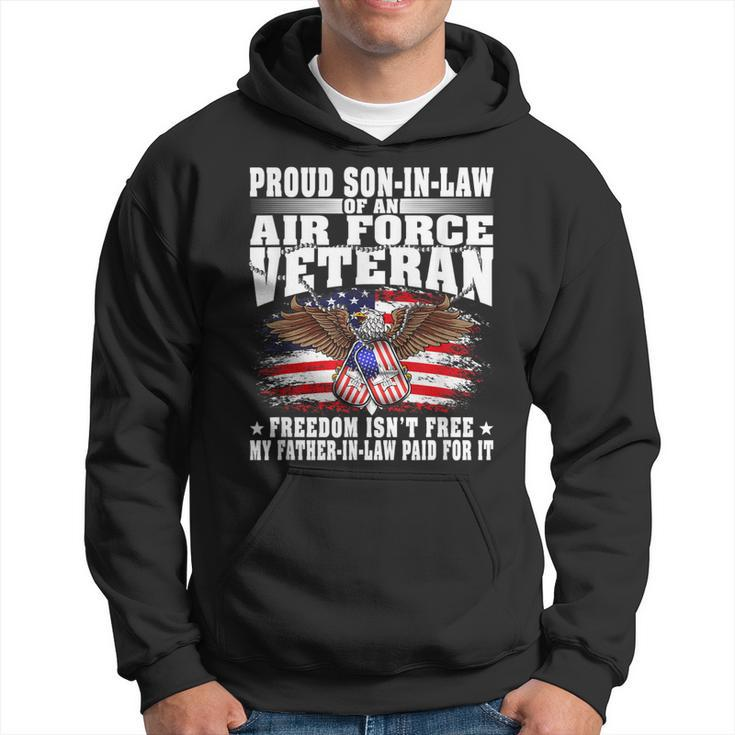Mens Proud Son-In-Law Of An Air Force Veteran Freedom Isnt Free  Men Hoodie Graphic Print Hooded Sweatshirt