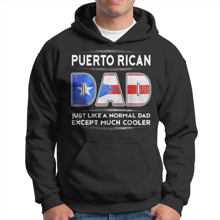 Mens Puerto Rican Dad Is Much Cooler Fathers Day  Flag Hoodie