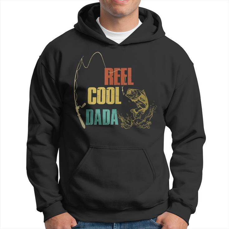 Mens Retro Reel Cool Dada Fathers Day Fishing Fisher Hoodie