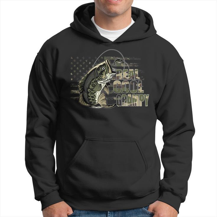Mens Retro Reel Cool Grampy Fathers Day Fishing Fisher Hoodie