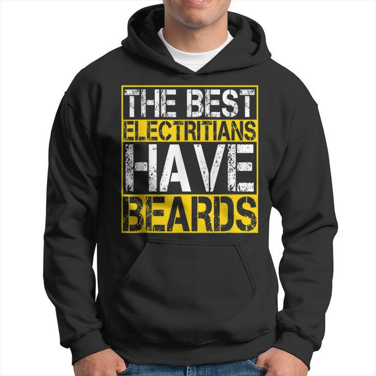 Mens The Best Electritians Have Beards Funny Beard Handyman  Hoodie