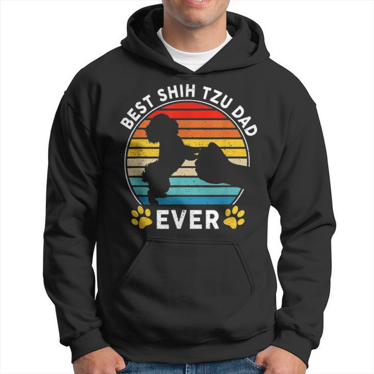Mens Vintage Best Shih Tzu Dog Dad Ever Fathers Day Gifts Hoodie