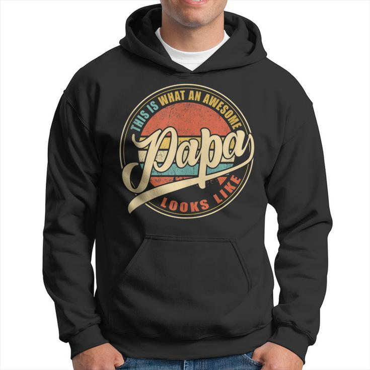 Mens What An Awesome Funny Dad Papa Grandpa Looks Like Vintage  Hoodie